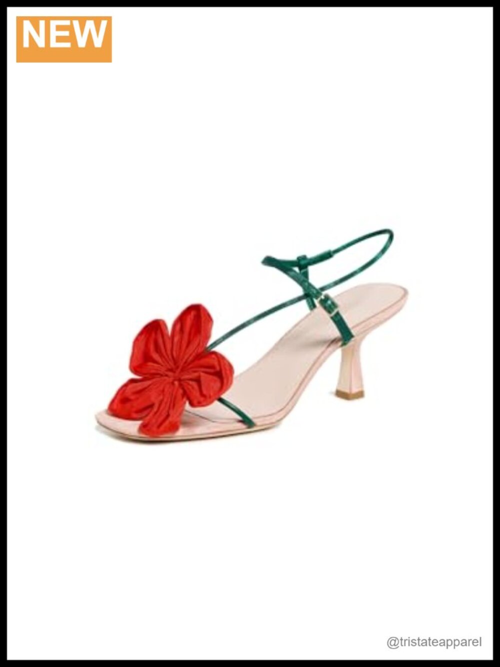 Loeffler Randall Frank Floral Satin Kitten Heel Sandals